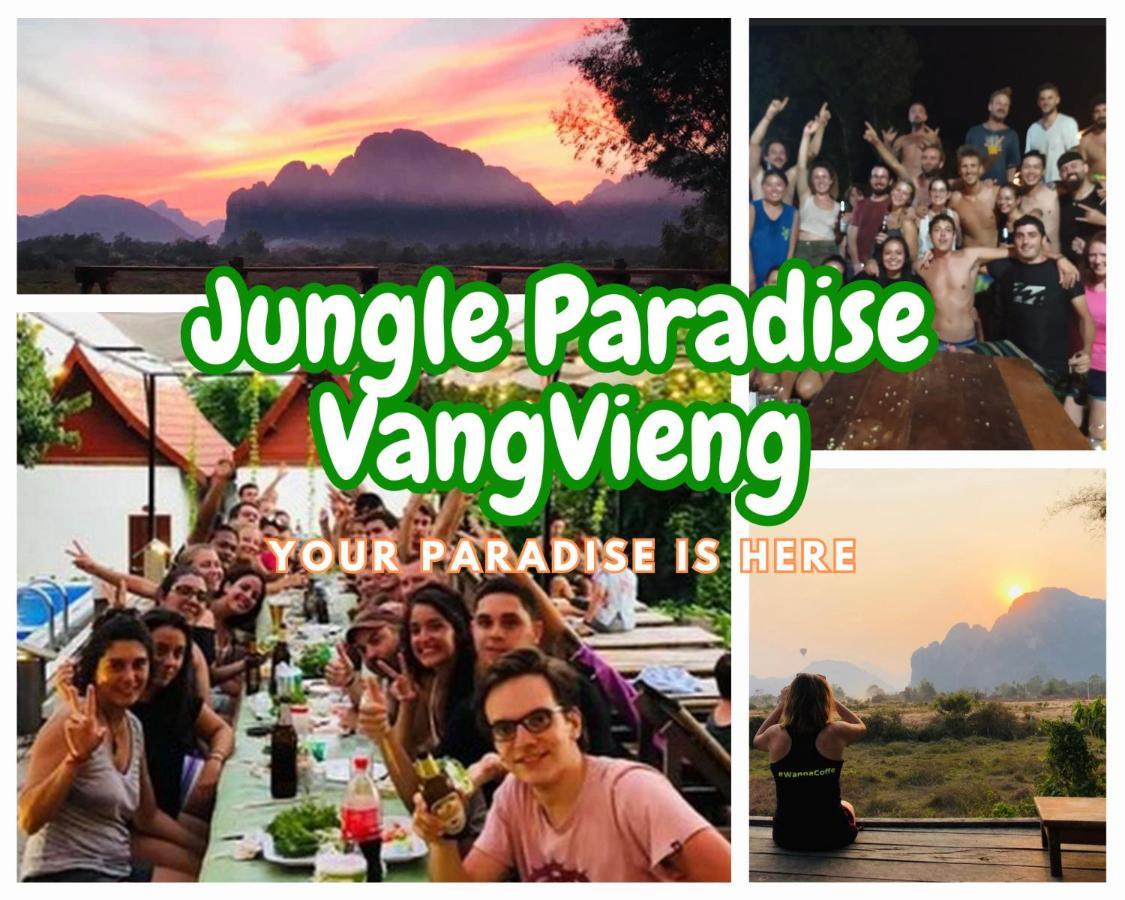 Jungle Paradise Vangvieng - Bungalows Vang Vieng Buitenkant foto